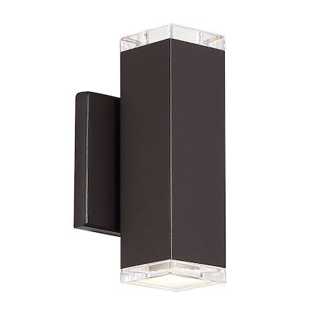 Dweled Block 2 Light LED Indoor and Outdoor Wall Light 3000K in Bronze WS-W618